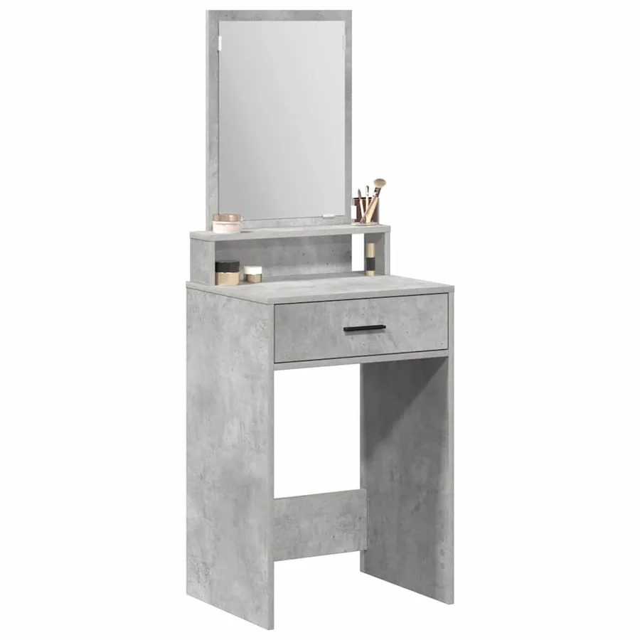 Table de Toilette Gris béton 50 x 41 x 140 cm Bois d'ingénierie - 3