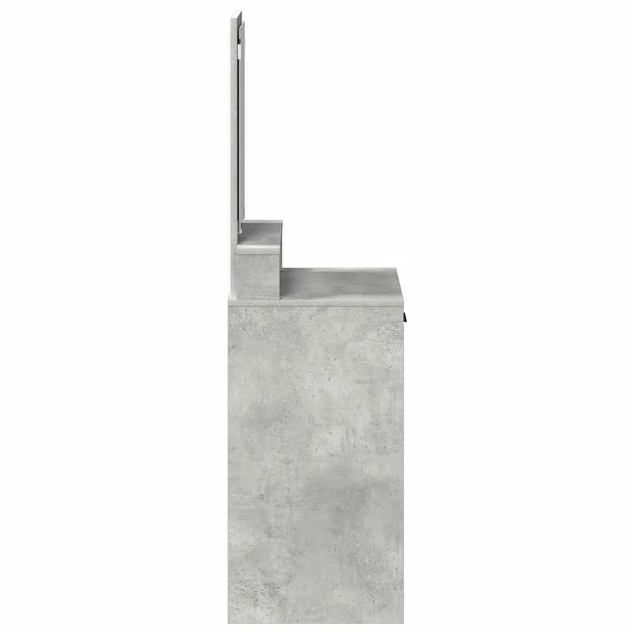 Table de Toilette Gris béton 50 x 41 x 140 cm Bois d'ingénierie - 7
