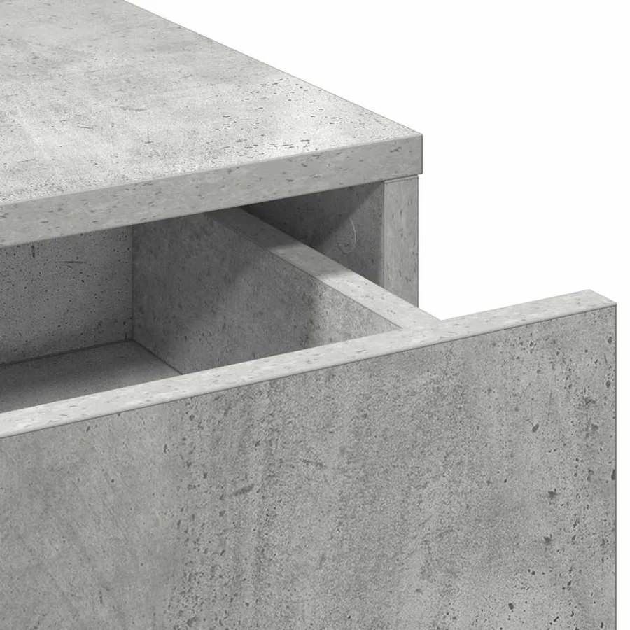 Table de Toilette Gris béton 50 x 41 x 140 cm Bois d'ingénierie - 9