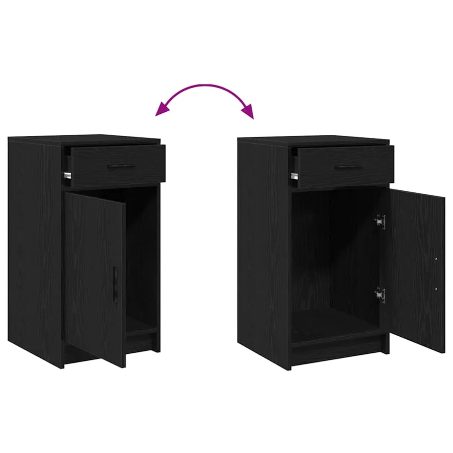 Table de Toilette Noir 50 x 41 x 135 cm Bois d'ingénierie - 13