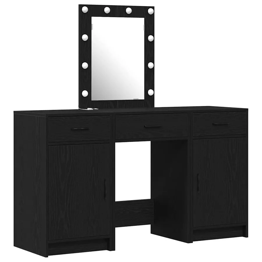 Table de Toilette Noir 50 x 41 x 135 cm Bois d'ingénierie - 2