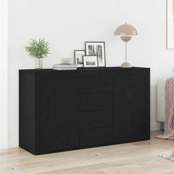 Buffet Chêne noir 120 x 36 x 69 cm Bois d'ingénierie