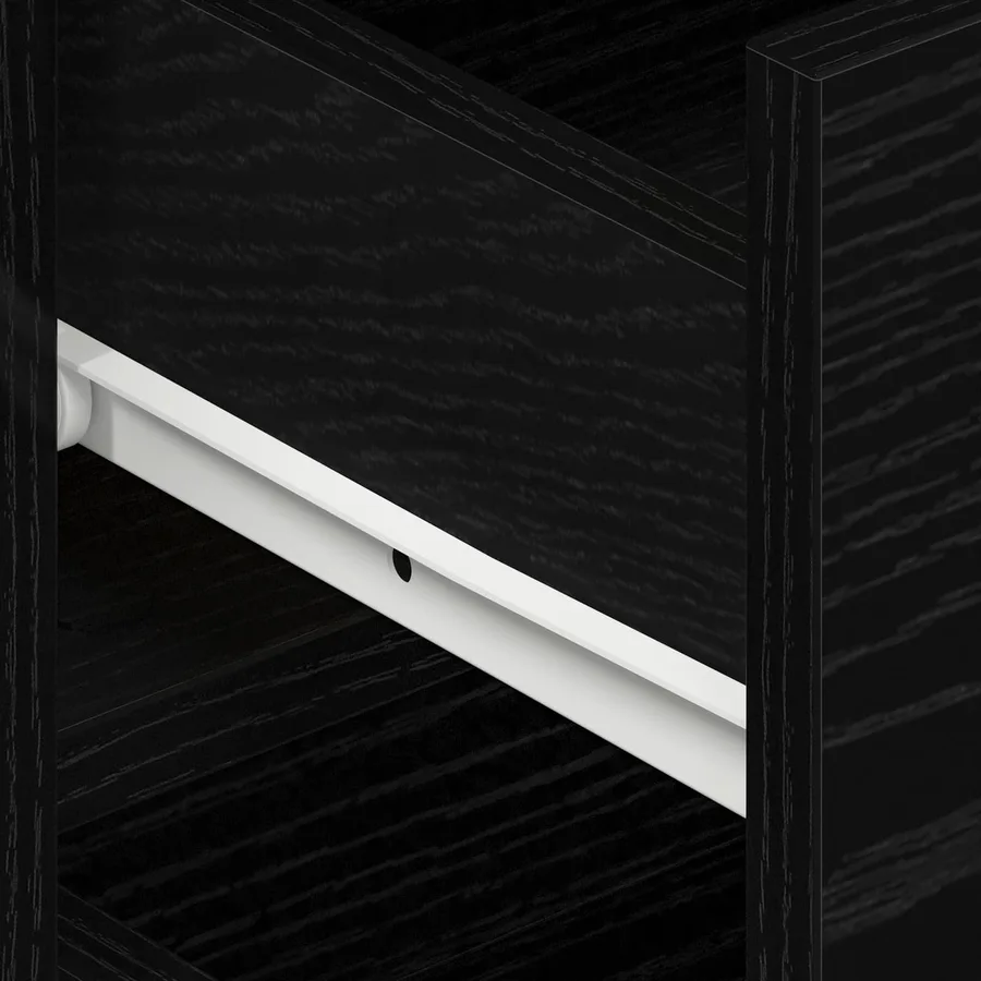 Buffet Chêne noir 120 x 36 x 69 cm Bois d'ingénierie - 10