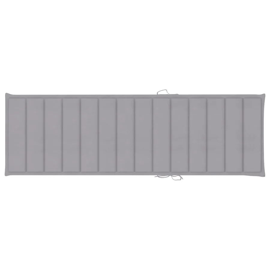 Chaise longue avec coussin gris Bois de pin imprégné - 6