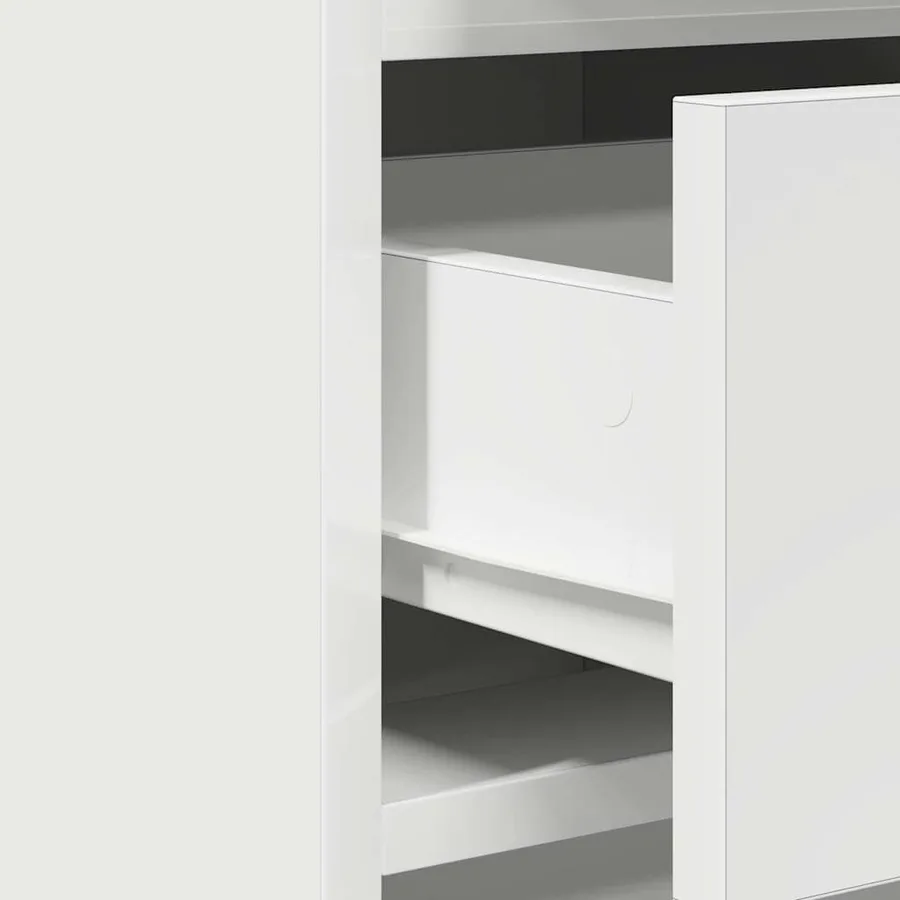 Table de Toilette avec tiroir 2 pcs Blanc 50 x 41 x 135 cm - 10
