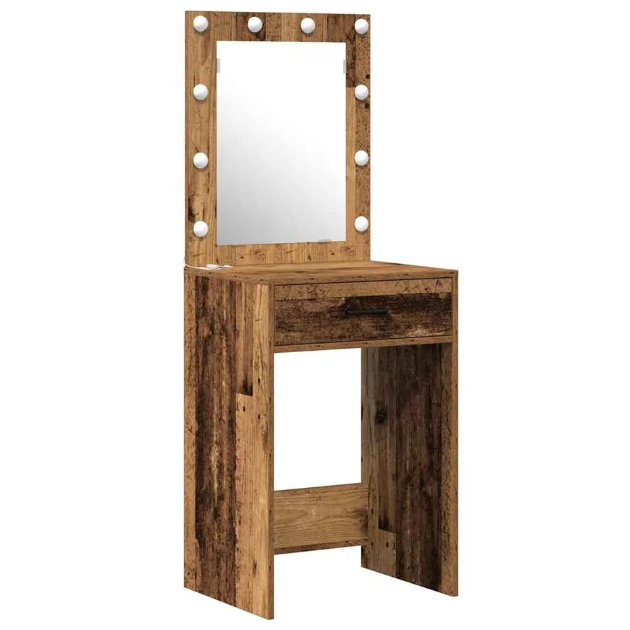 Table de Toilette avec tiroir 2 pcs Marron 50 x 41 x 135 cm - 5