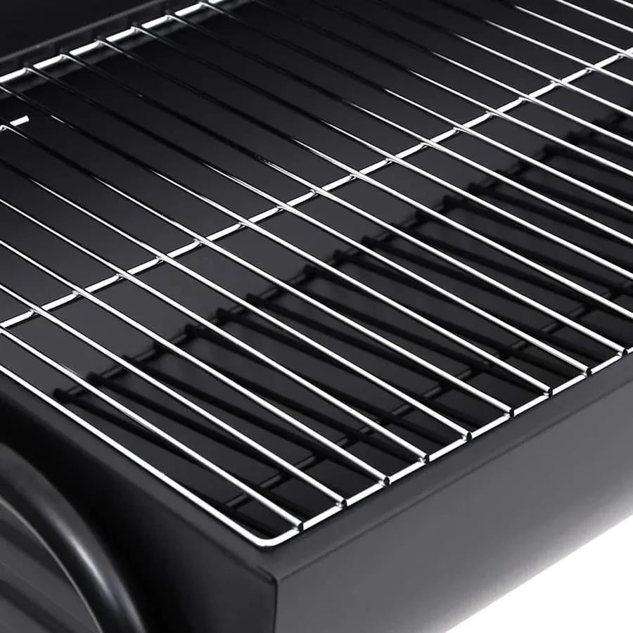 Gril à baril avec 2 grilles de cuisson Noir 80x95x90 cm Acier - 7