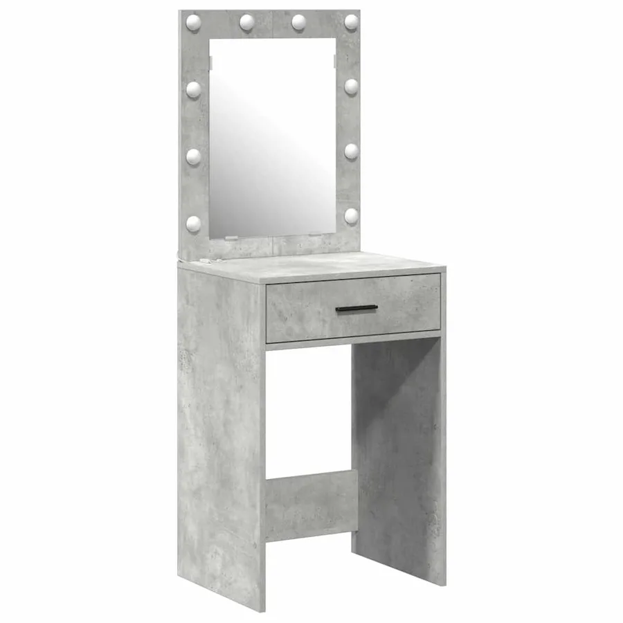 Table de Toilette Gris béton 50 x 41 x 135 cm Bois d'ingénierie - 2