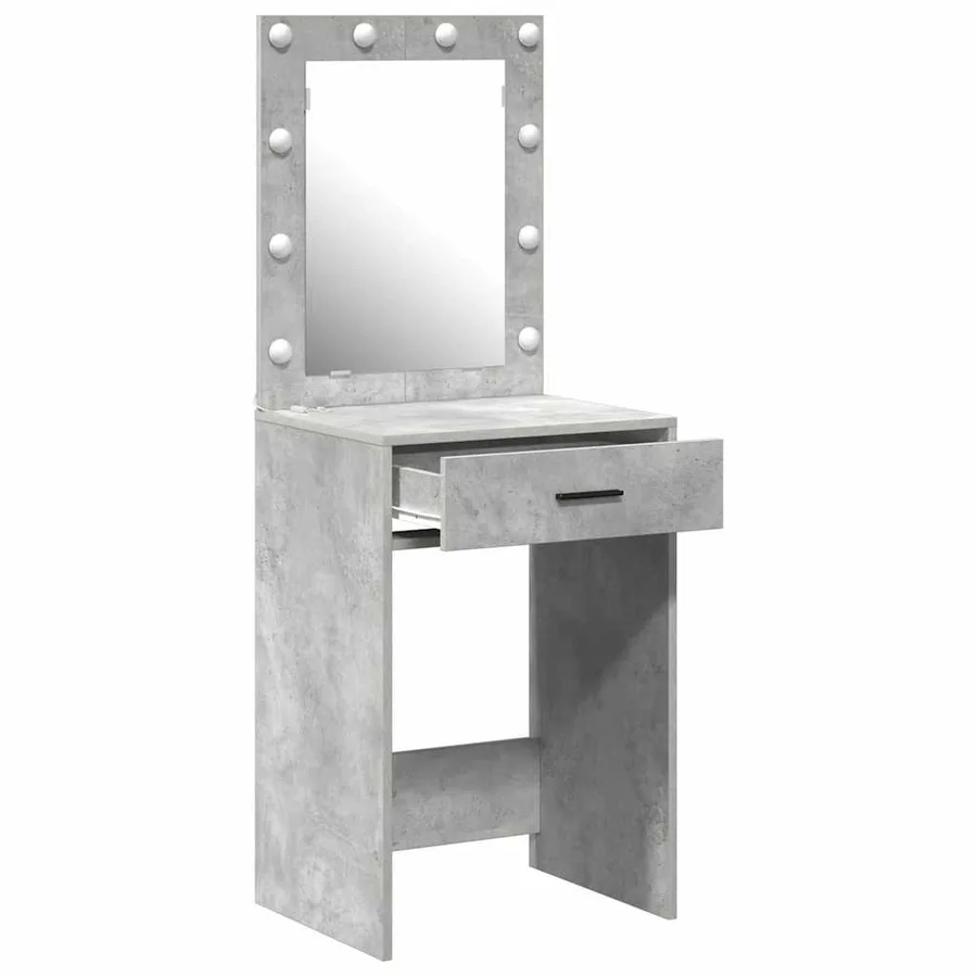 Table de Toilette Gris béton 50 x 41 x 135 cm Bois d'ingénierie - 4