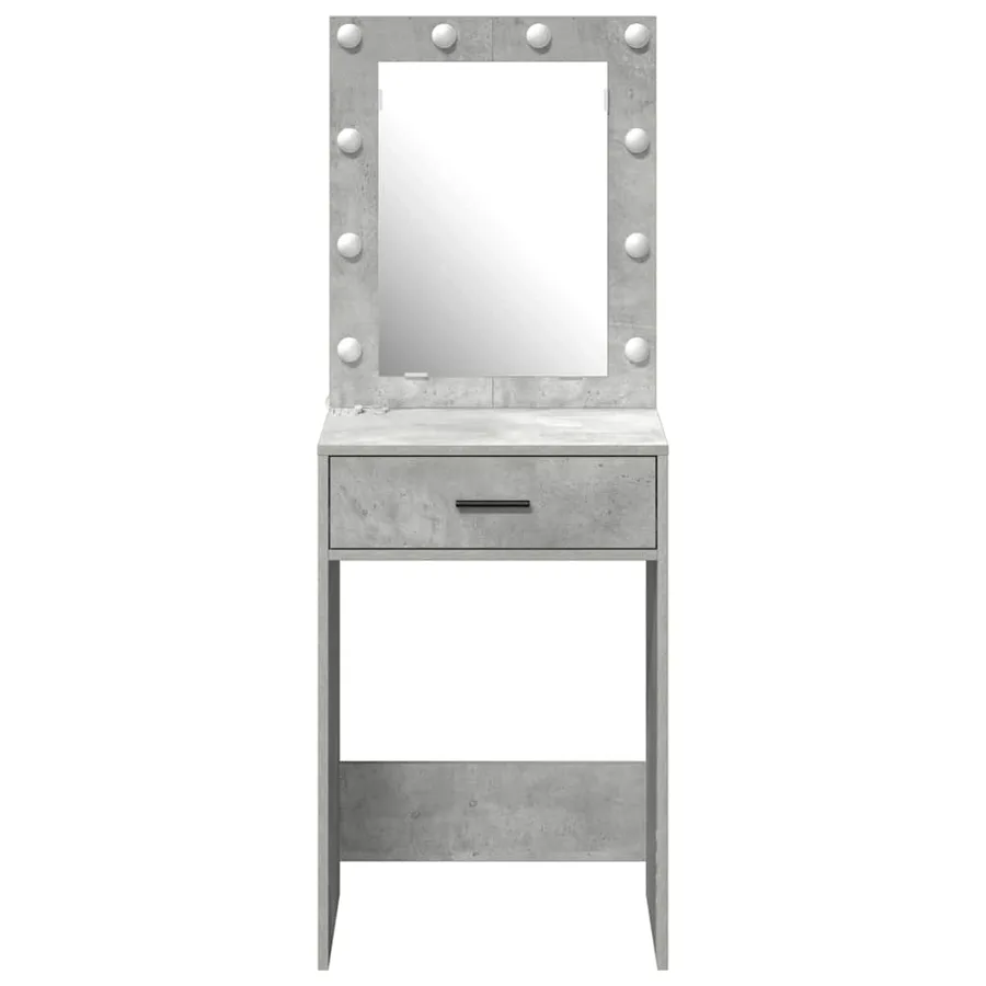 Table de Toilette Gris béton 50 x 41 x 135 cm Bois d'ingénierie - 5