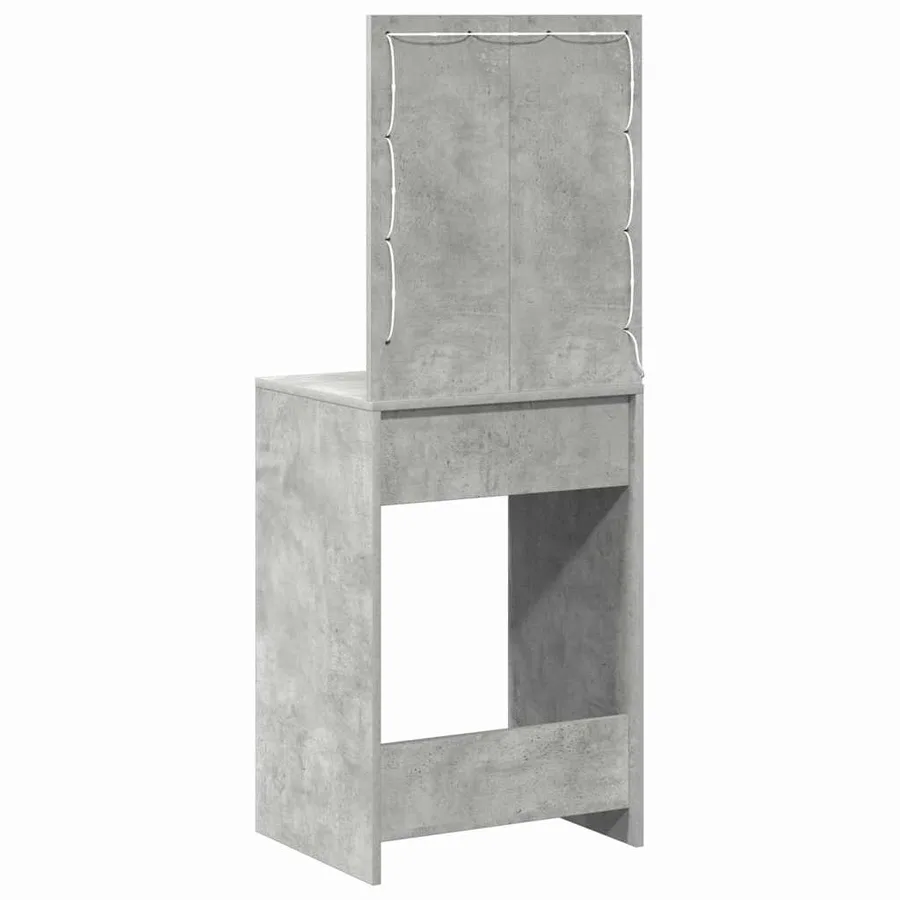 Table de Toilette Gris béton 50 x 41 x 135 cm Bois d'ingénierie - 7