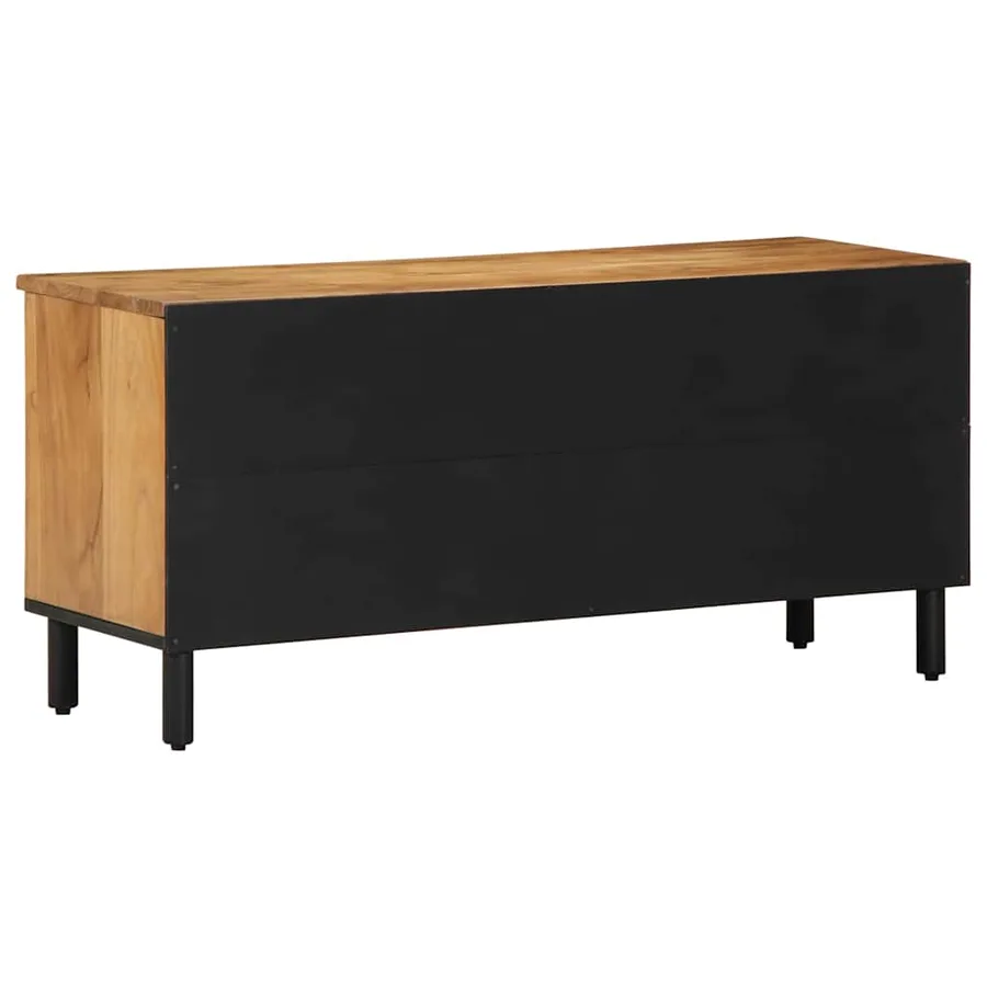 Meuble TV Marron 100 x 33 x 46 cm Bois de mangue massif - 3