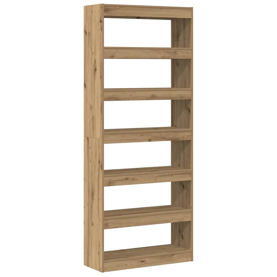 Bibliothèque 6 niveaux 80 x 30 x 198 cm Bois d'ingénierie - 2