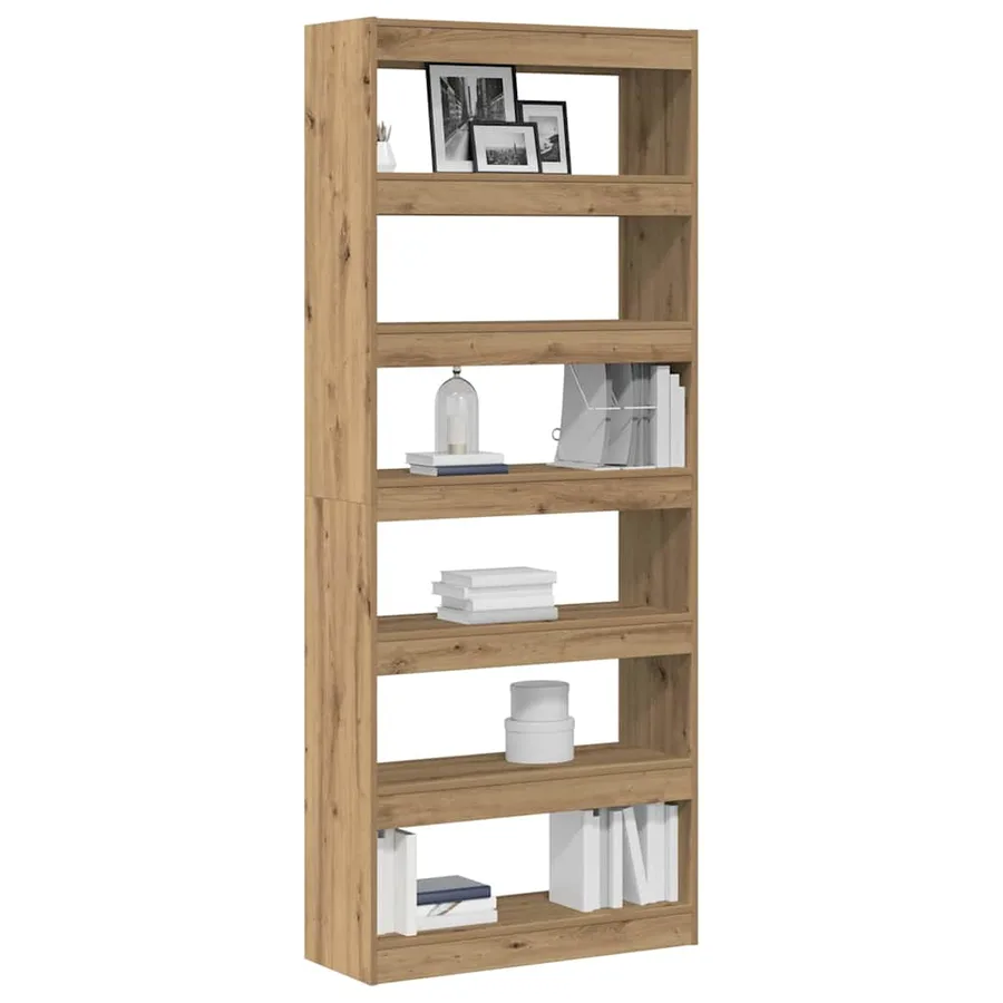 Bibliothèque 6 niveaux 80 x 30 x 198 cm Bois d'ingénierie - 3