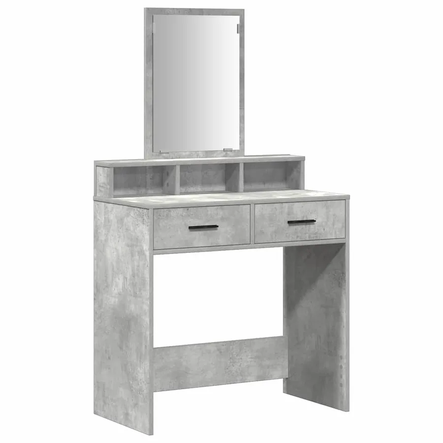 Table de Toilette Gris béton 79 x 41 x 140 cm Bois d'ingénierie - 2