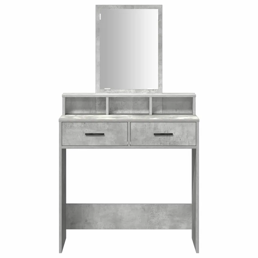 Table de Toilette Gris béton 79 x 41 x 140 cm Bois d'ingénierie - 6