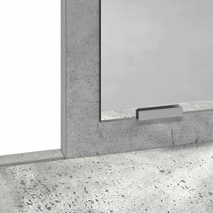 Table de Toilette Gris béton 79 x 41 x 140 cm Bois d'ingénierie - 8