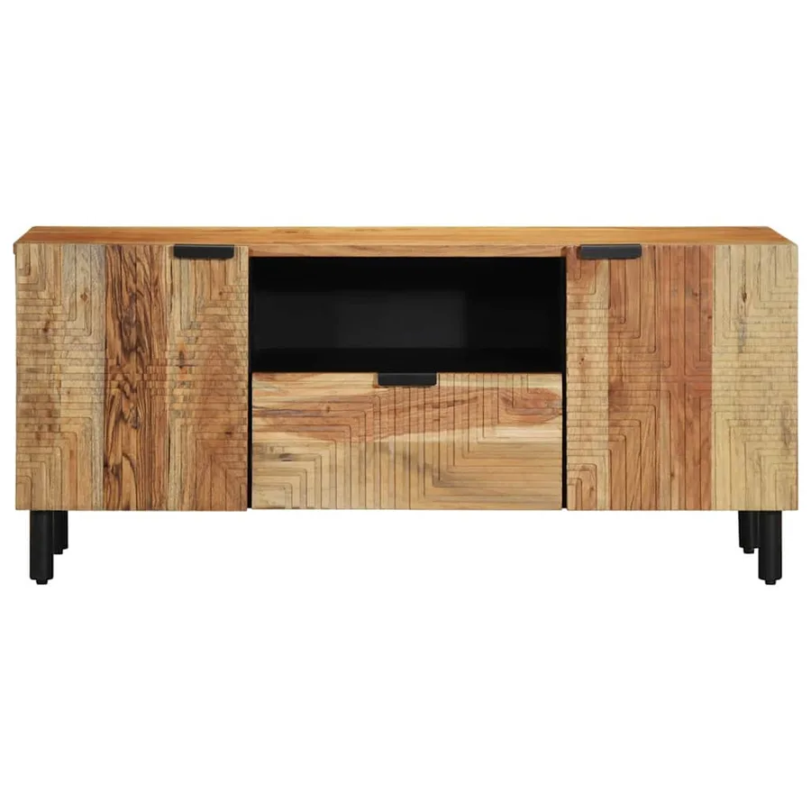 Meuble TV Marron 105 x 33 x 46 cm Bois de mangue massif - 4