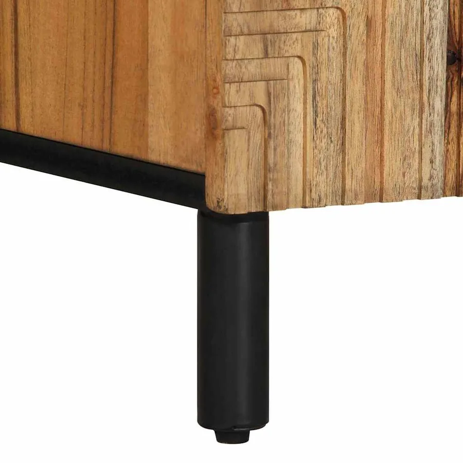 Meuble TV Marron 105 x 33 x 46 cm Bois de mangue massif - 8