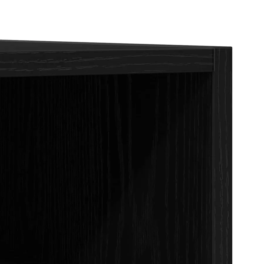 Meuble à vinyles Chêne noir 84,5 x 38 x 89 cm Bois d'ingénierie - 6