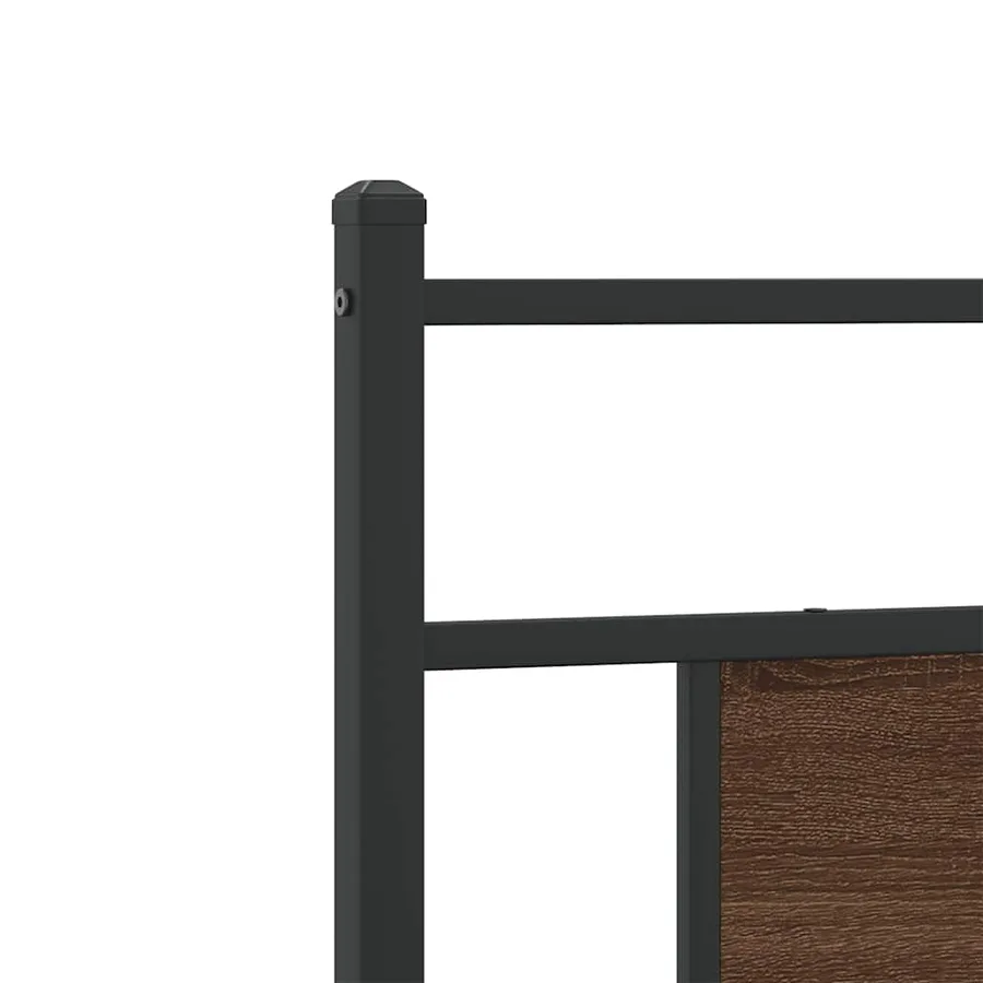 Cadre de lit sans matelas chêne marron 75x190cm bois ingénierie - 9