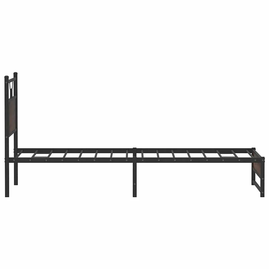 Cadre de lit sans matelas chêne marron 80x200cm bois ingénierie - 7