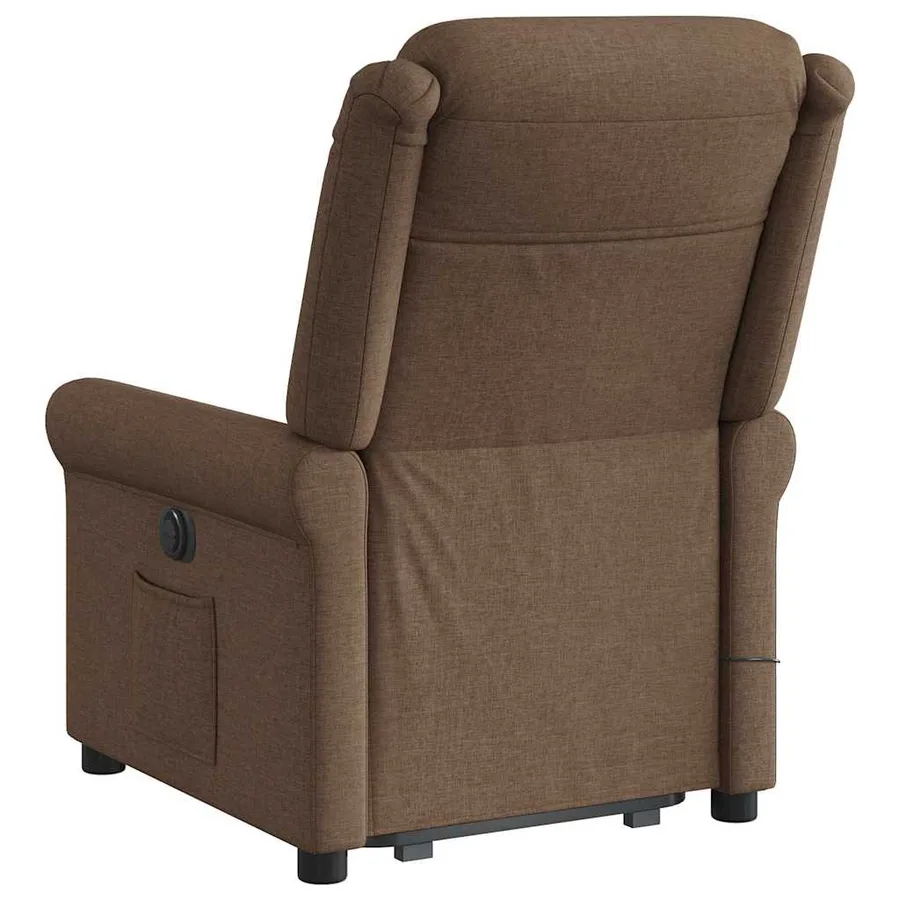 Fauteuil de massage inclinable Marron Tissu - 7
