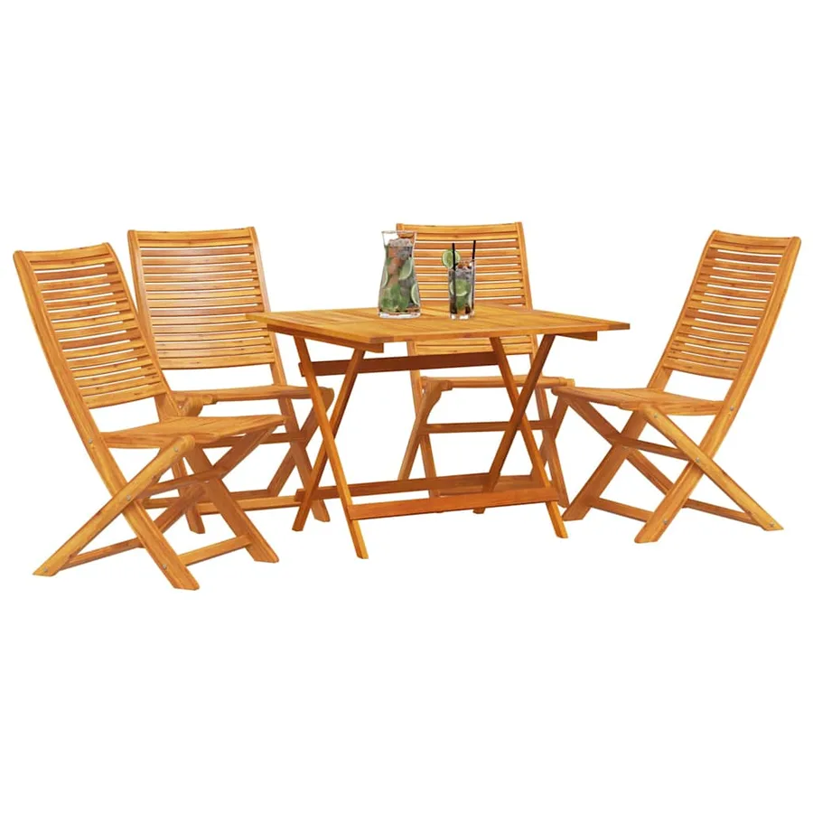 Ensemble de salle à manger pour jardin 5 pcs Marron - 3