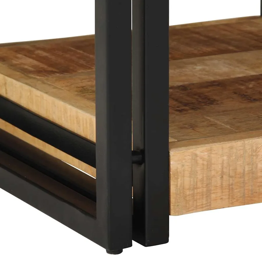 Tables de chevet (2 pcs) 40x40x50 cm Bois massif brut de manguier - 9