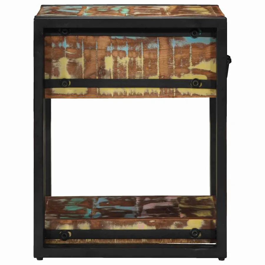 Cabinet de chevet 2 pcs 40 x 40 x 50 cm Bois Recyclé Solide - 8