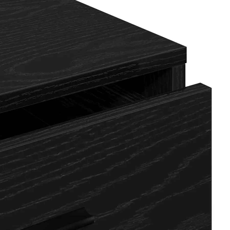 Buffet avec tiroir Chêne noir 40 x 41 x 75 cm Bois d'ingénierie - 10