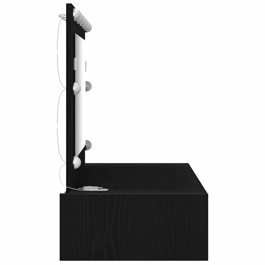 Table de Toilette Noir 100 x 40 x 70 cm Bois d'ingénierie - 6