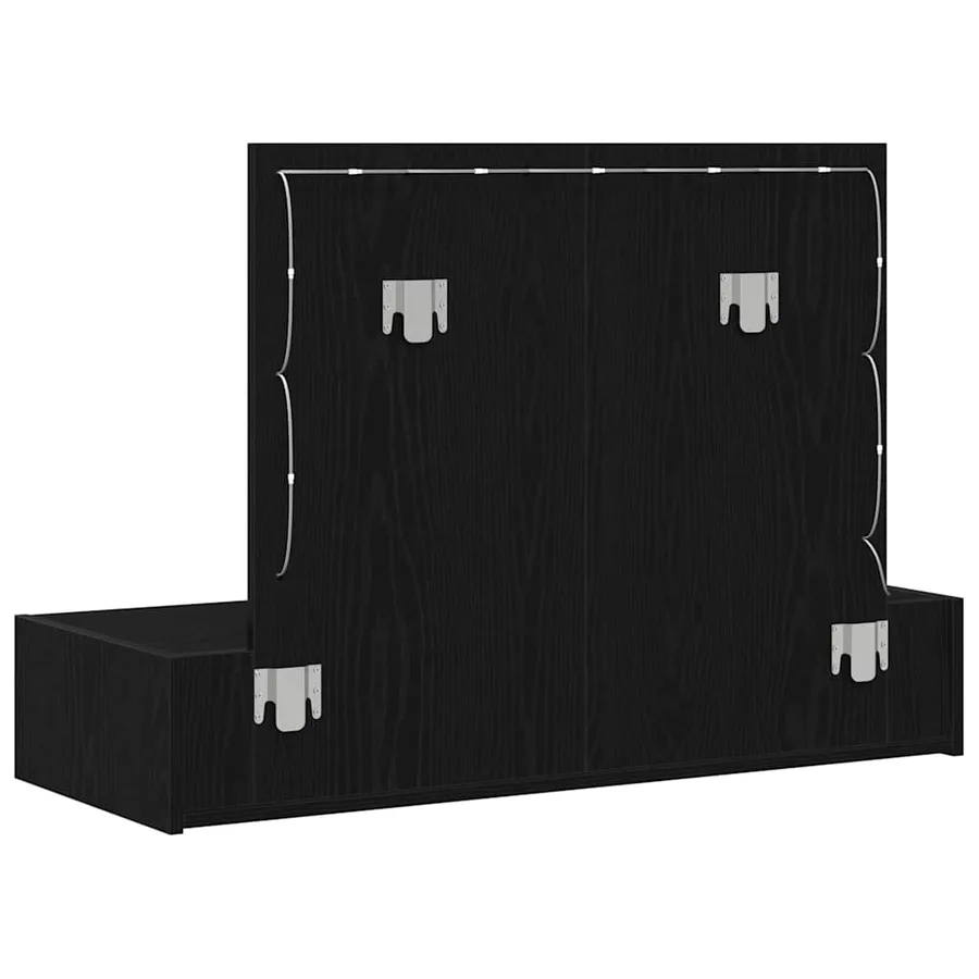 Table de Toilette Noir 100 x 40 x 70 cm Bois d'ingénierie - 7