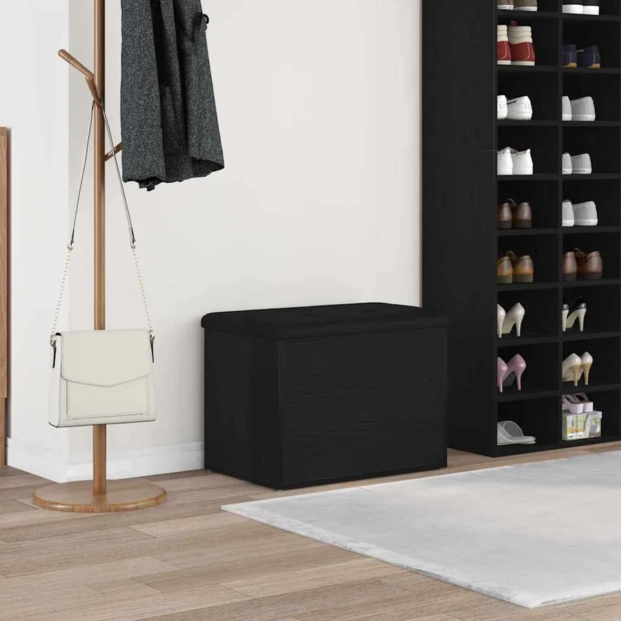 Banc de rangement Chêne noir 62 x 42 x 45 cm Bois d'ingénierie