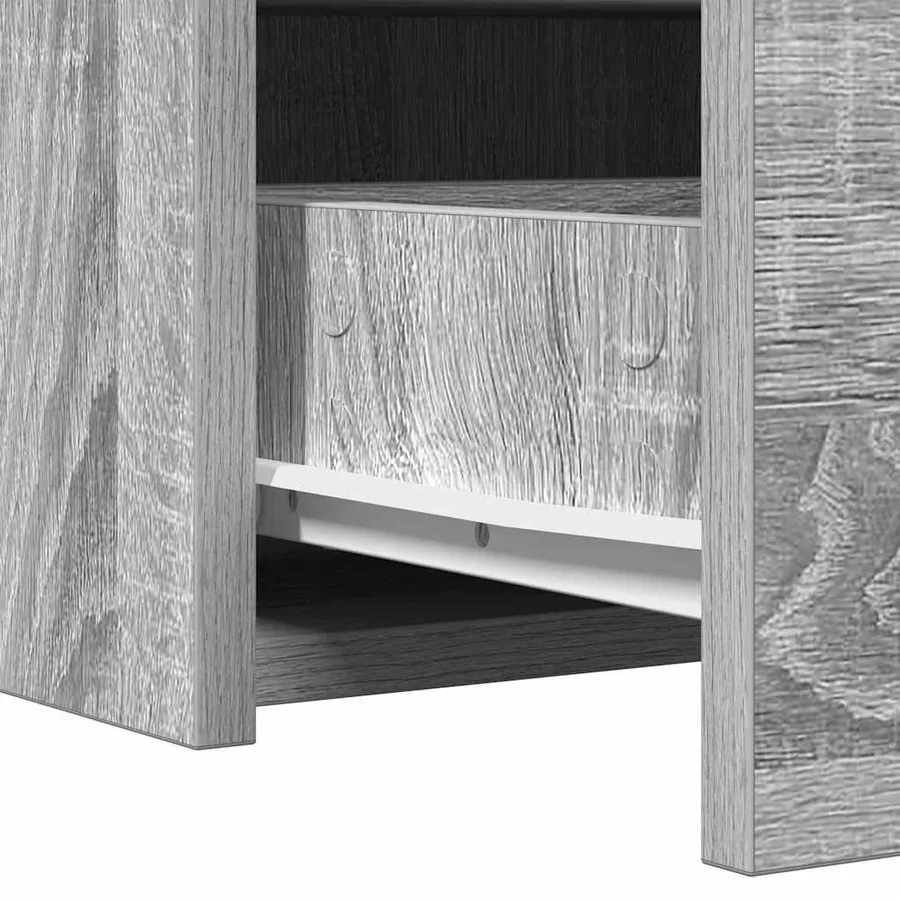 Table de Toilette Gris 60 x 40 x 70 cm Bois d'ingénierie - 8