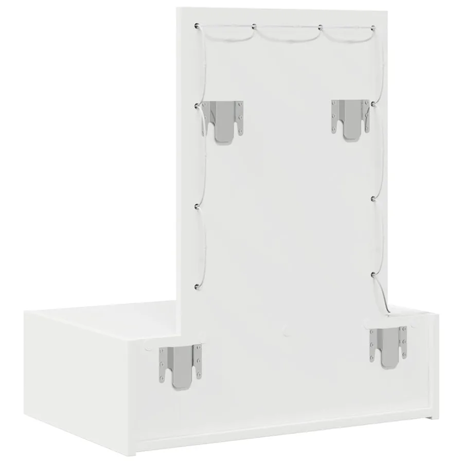 Table de Toilette Blanc 60 x 40 x 70 cm Bois d'ingénierie - 7