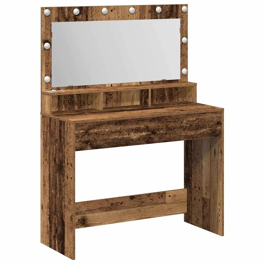 Table de Toilette avec étagère Bois ancien 100 x 41 x 135 cm - 2
