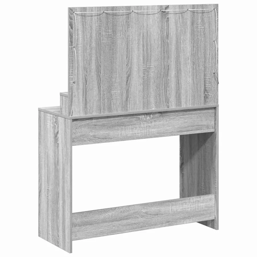 Table de Toilette avec étagère Gris Sonoma 100 x 41 x 135 cm - 6
