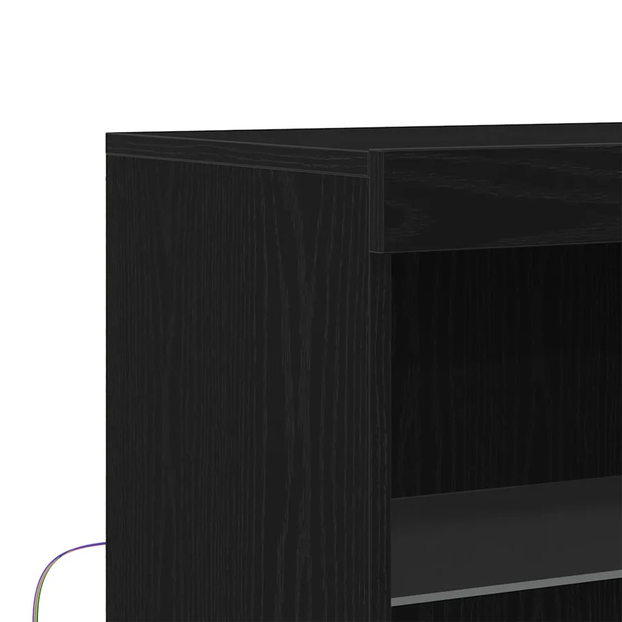 Buffet LED Noir 60 x 37 x 100 cm Bois d'ingénierie - 10