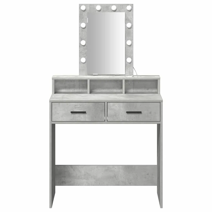 Table de Toilette Gris 79 x 41 x 140 cm Bois d'ingénierie - 5