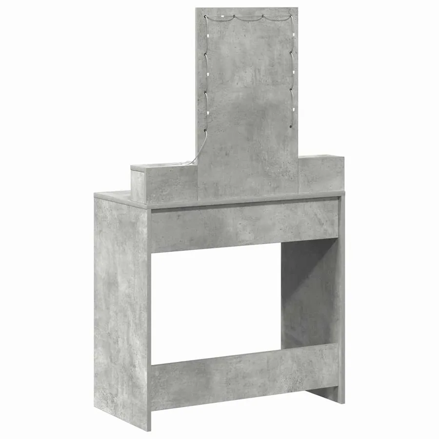 Table de Toilette Gris 79 x 41 x 140 cm Bois d'ingénierie - 7