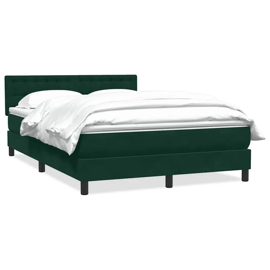 Sommier à lattes de lit et matelas vert foncé 160x220cm velours - 2