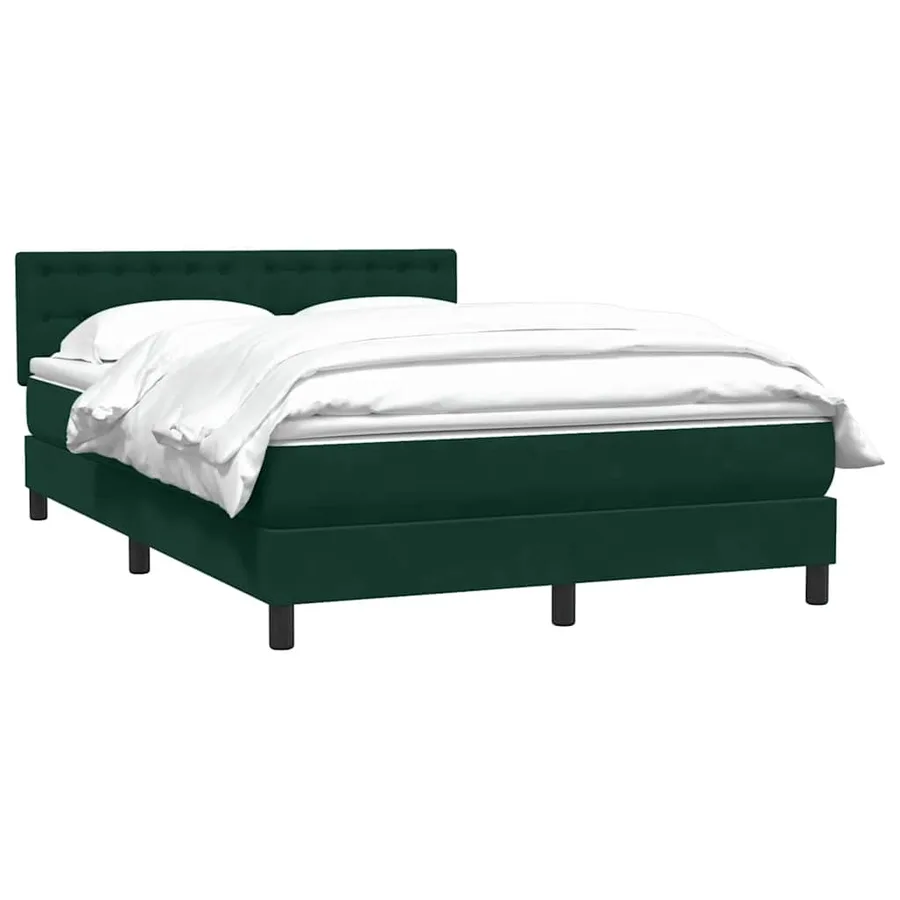 Sommier à lattes de lit et matelas vert foncé 160x220cm velours - 3