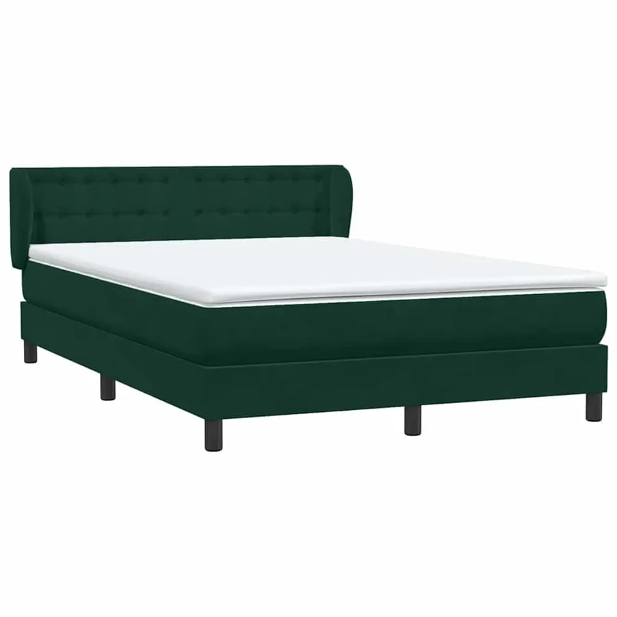 Sommier à lattes de lit et matelas vert foncé 160x220cm velours - 4