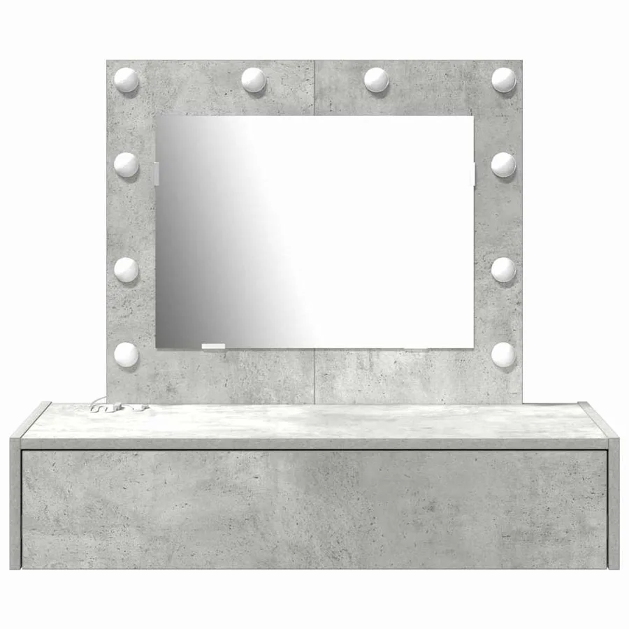 Table de Toilette Gris 83 x 40 x 70 cm Bois d'ingénierie - 5