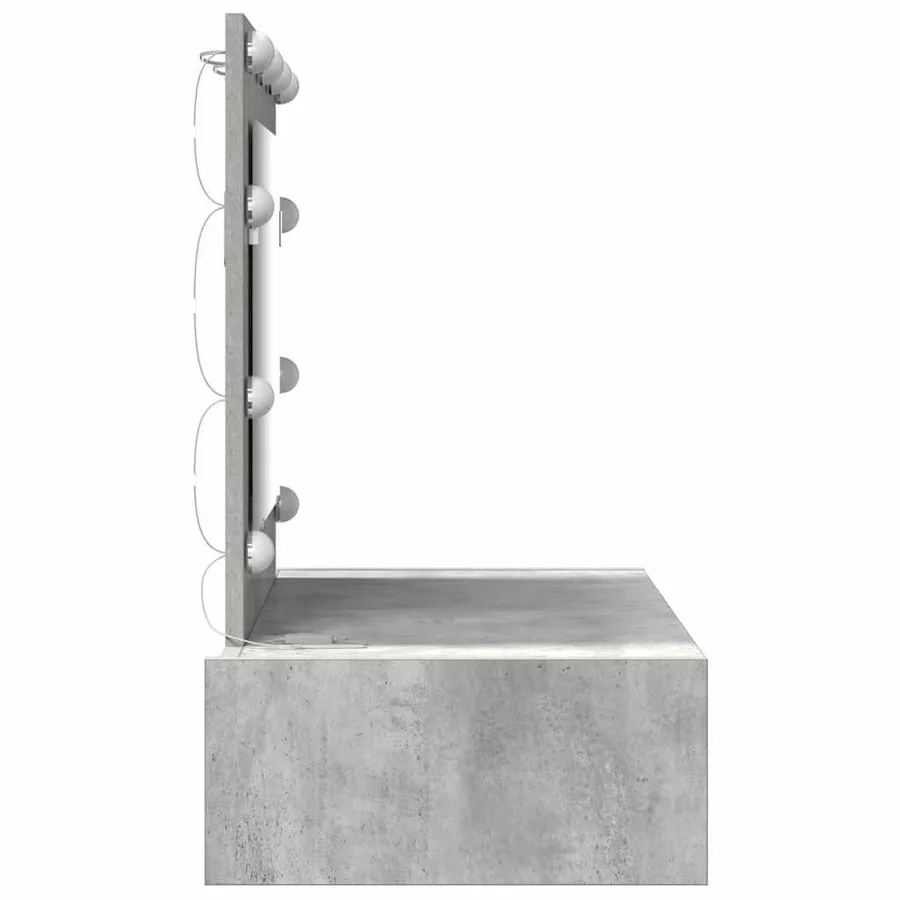 Table de Toilette Gris 83 x 40 x 70 cm Bois d'ingénierie - 6