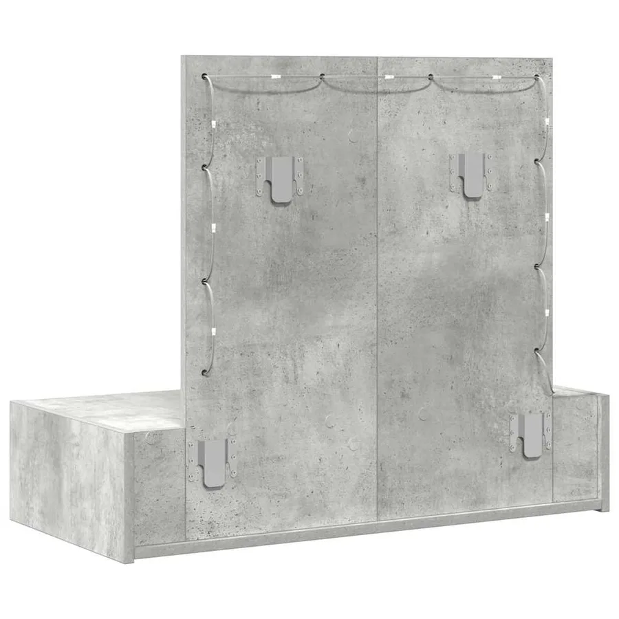 Table de Toilette Gris 83 x 40 x 70 cm Bois d'ingénierie - 7
