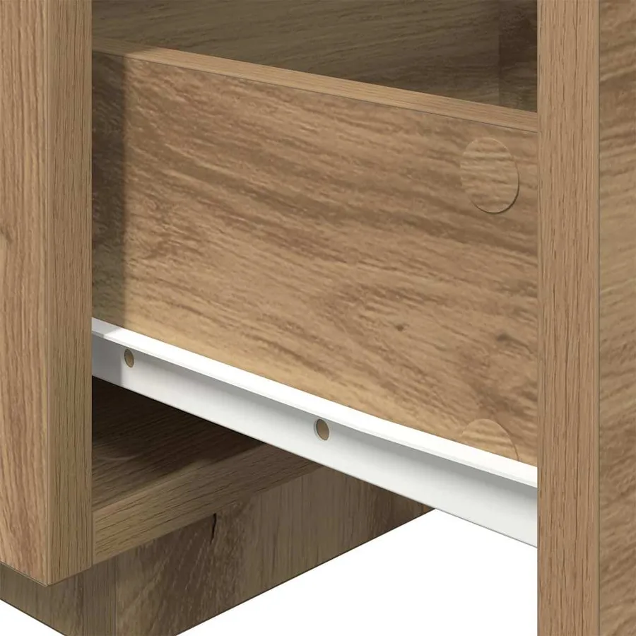 Cabinet de chevet Chêne artisanal 40 x 39 x 37 cm - 9