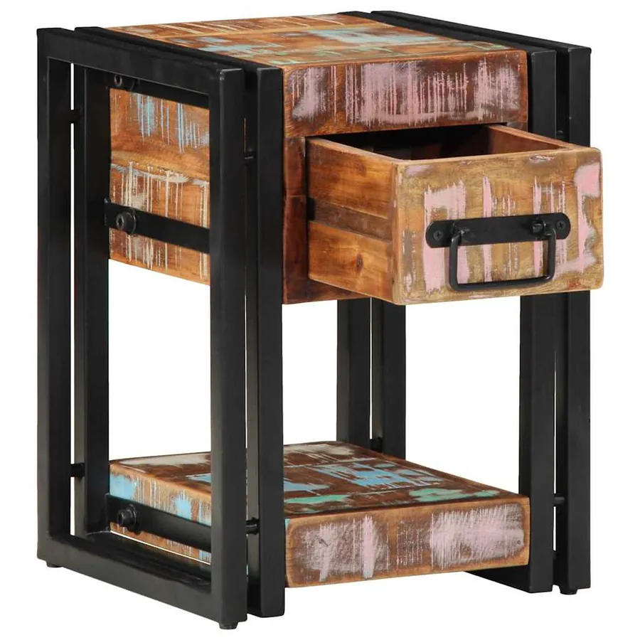 Cabinet de chevet 30 x 30 x 40 cm Bois Recyclé Solide