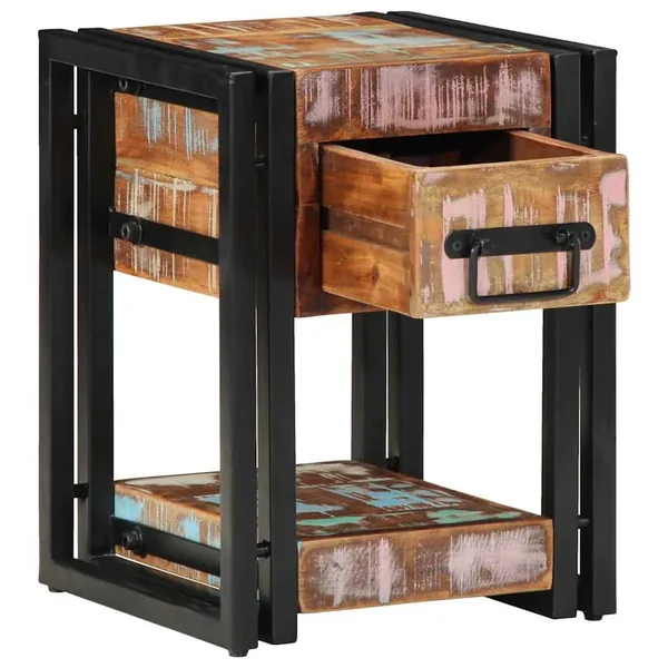 Cabinet de chevet 30 x 30 x 40 cm Bois Recyclé Solide